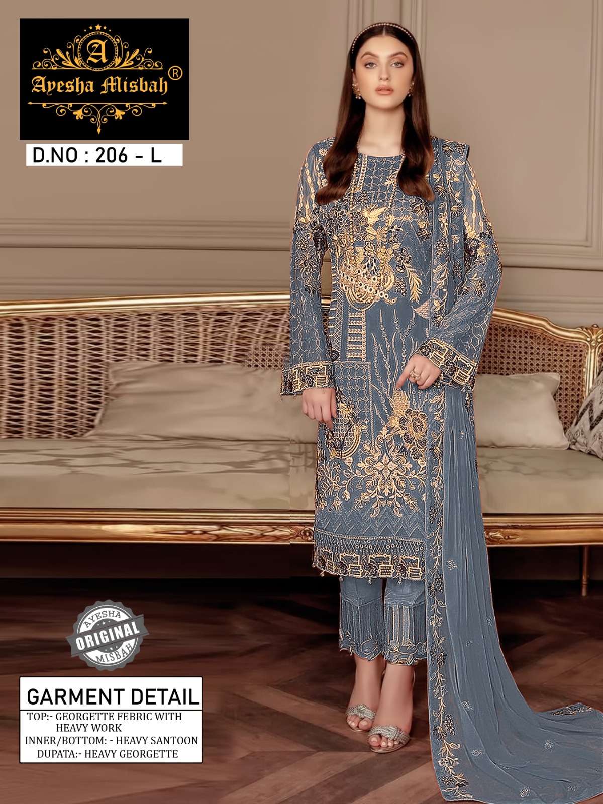 Ayesha Misbah 206 Pakistani Suit Wholesale catalog
