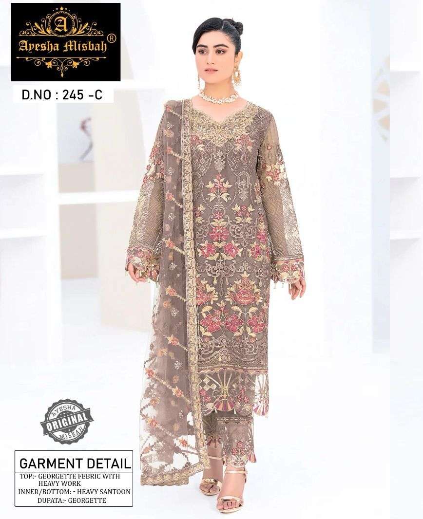 Ayesha Misbah 245 Salwar Kameez Wholesale catalog