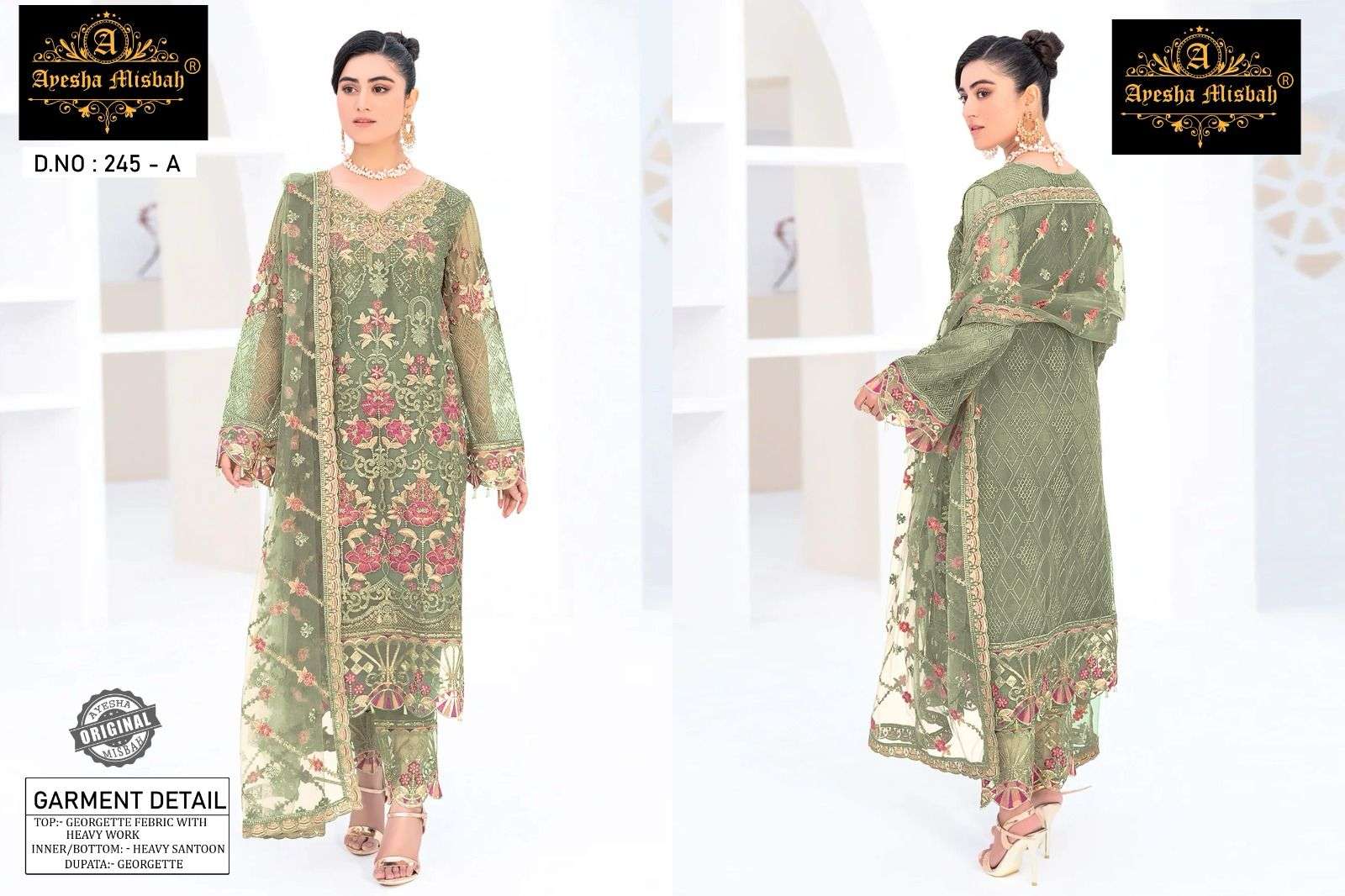 Ayesha Misbah 245 Salwar Kameez Wholesale catalog