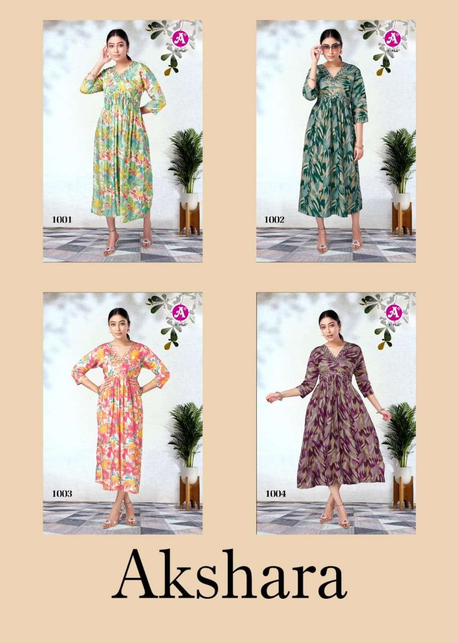 Ayush Fashion AKSHARA Aliya Cut Kurti Wholesale catalog