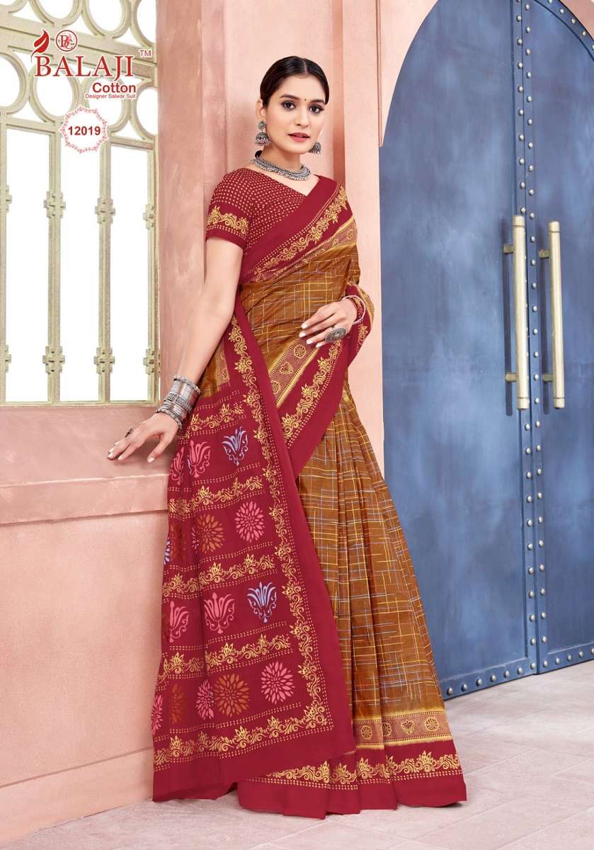 Balaji Leelavathi Vol -12 – Cotton Saree -Wholesale Catalog