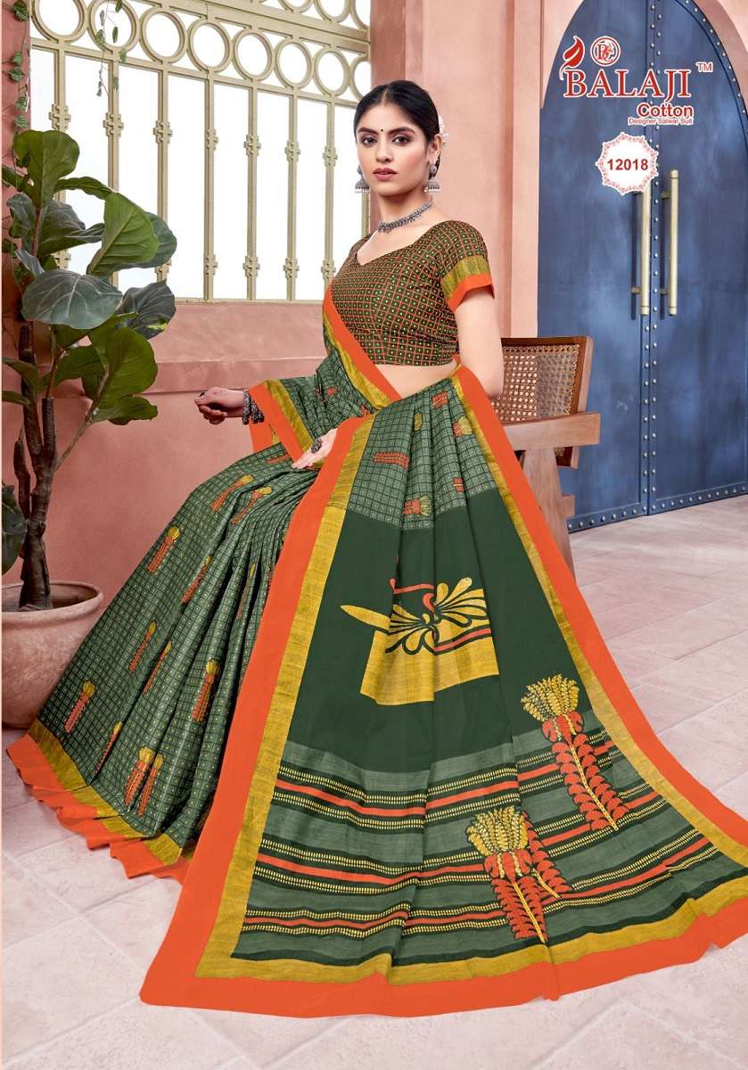 Balaji Leelavathi Vol -12 – Cotton Saree -Wholesale Catalog