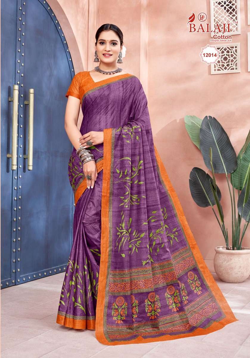 Balaji Leelavathi Vol -12 – Cotton Saree -Wholesale Catalog