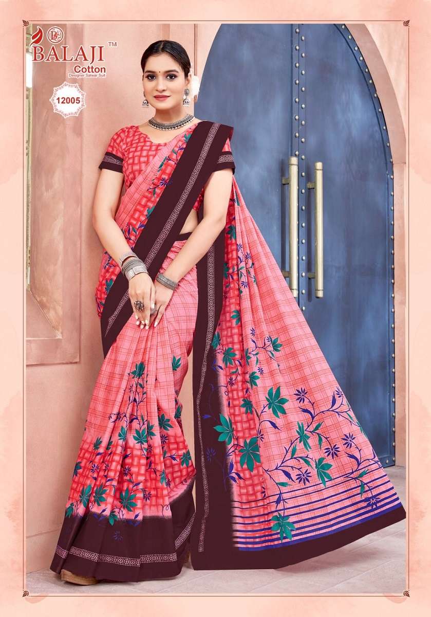 Balaji Leelavathi Vol -12 – Cotton Saree -Wholesale Catalog