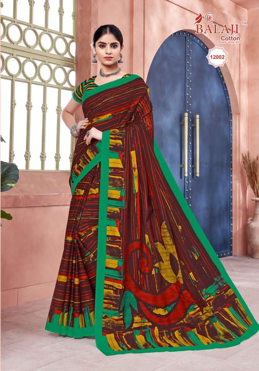 Balaji Leelavathi Vol -12 – Cotton Saree -Wholesale Catalog