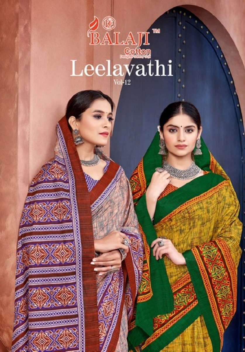 Balaji Leelavathi Vol -12 – Cotton Saree -Wholesale Catalog