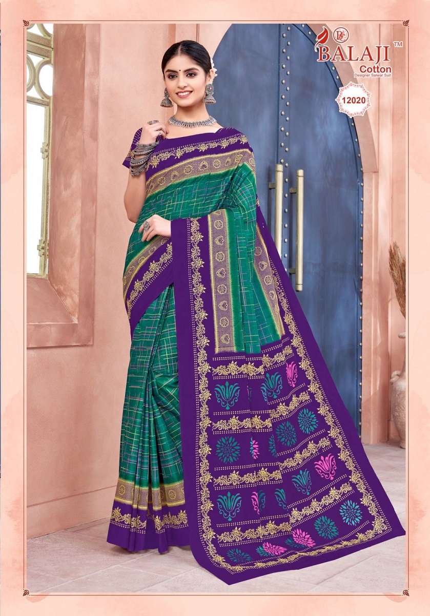 Balaji Leelavathi Vol -12 – Cotton Saree -Wholesale Catalog