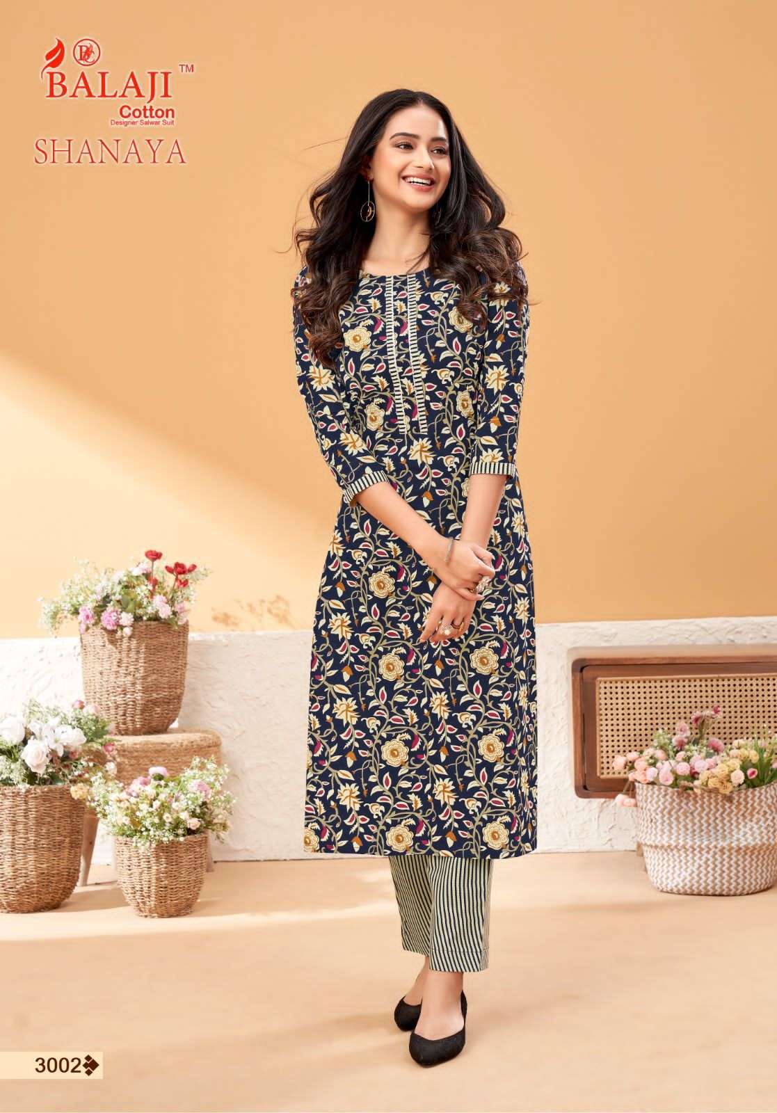 Balaji Shanaya Vol-3 – Kurti With Pant - Wholesale Catlog