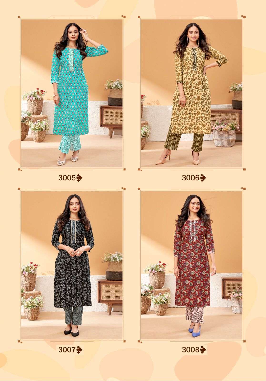 Balaji Shanaya Vol-3 – Kurti With Pant - Wholesale Catlog