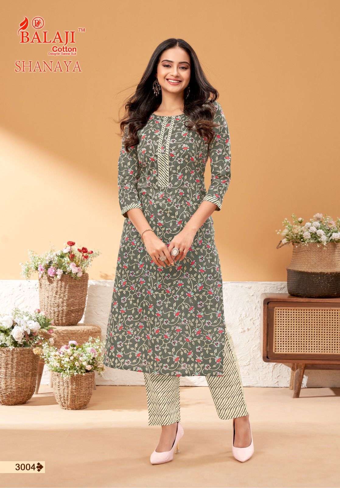 Balaji Shanaya Vol-3 – Kurti With Pant - Wholesale Catlog
