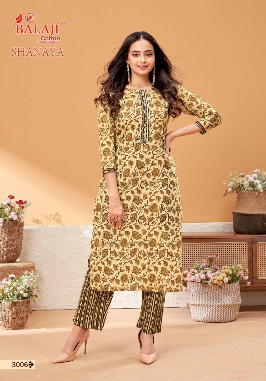 Balaji Shanaya Vol-3 – Kurti With Pant - Wholesale Catlog