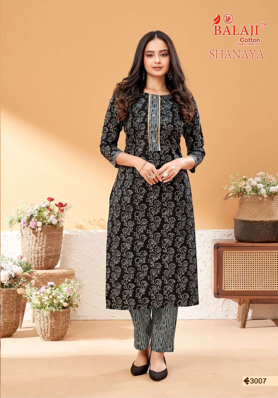 Balaji Shanaya Vol-3 – Kurti With Pant - Wholesale Catlog