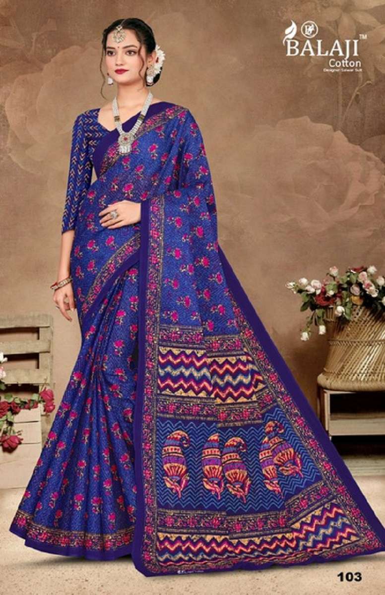 Balaji Wax Batic -Cotton Saree -Wholesale Catalog