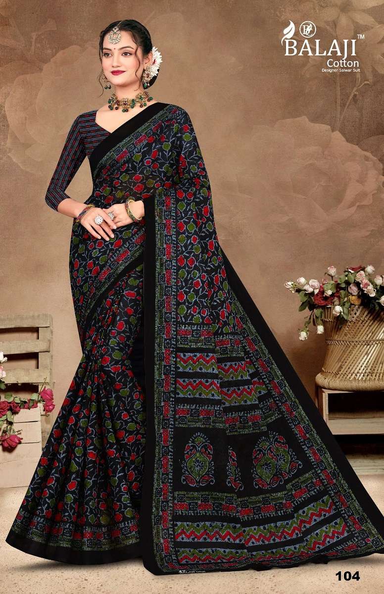 Balaji Wax Batic -Cotton Saree -Wholesale Catalog
