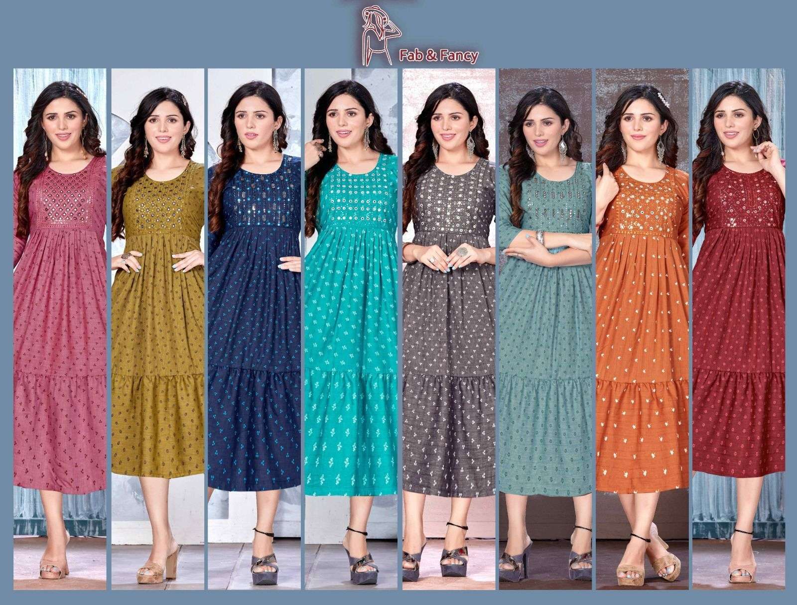  Beauty Fab & Fabulous Rayon Kurti Wholesale catalog