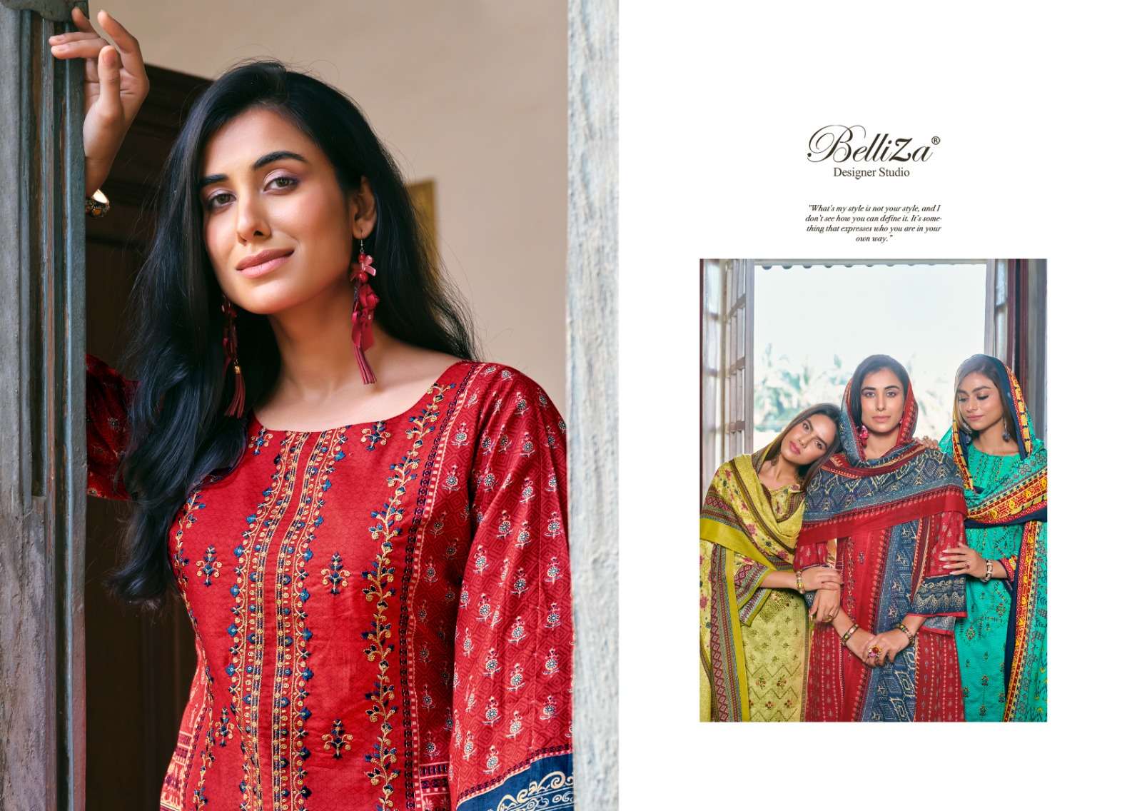 Belliza Bin Saeed Pure Cotton Dress Material Wholesale catalog
