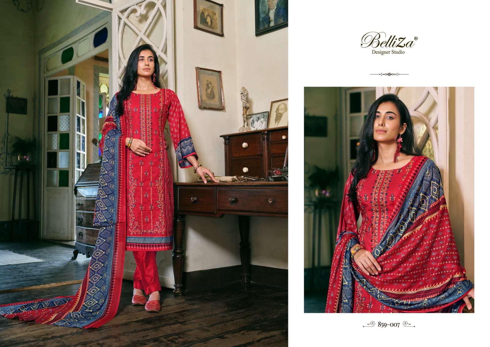 Belliza Bin Saeed Pure Cotton Dress Material Wholesale catalog
