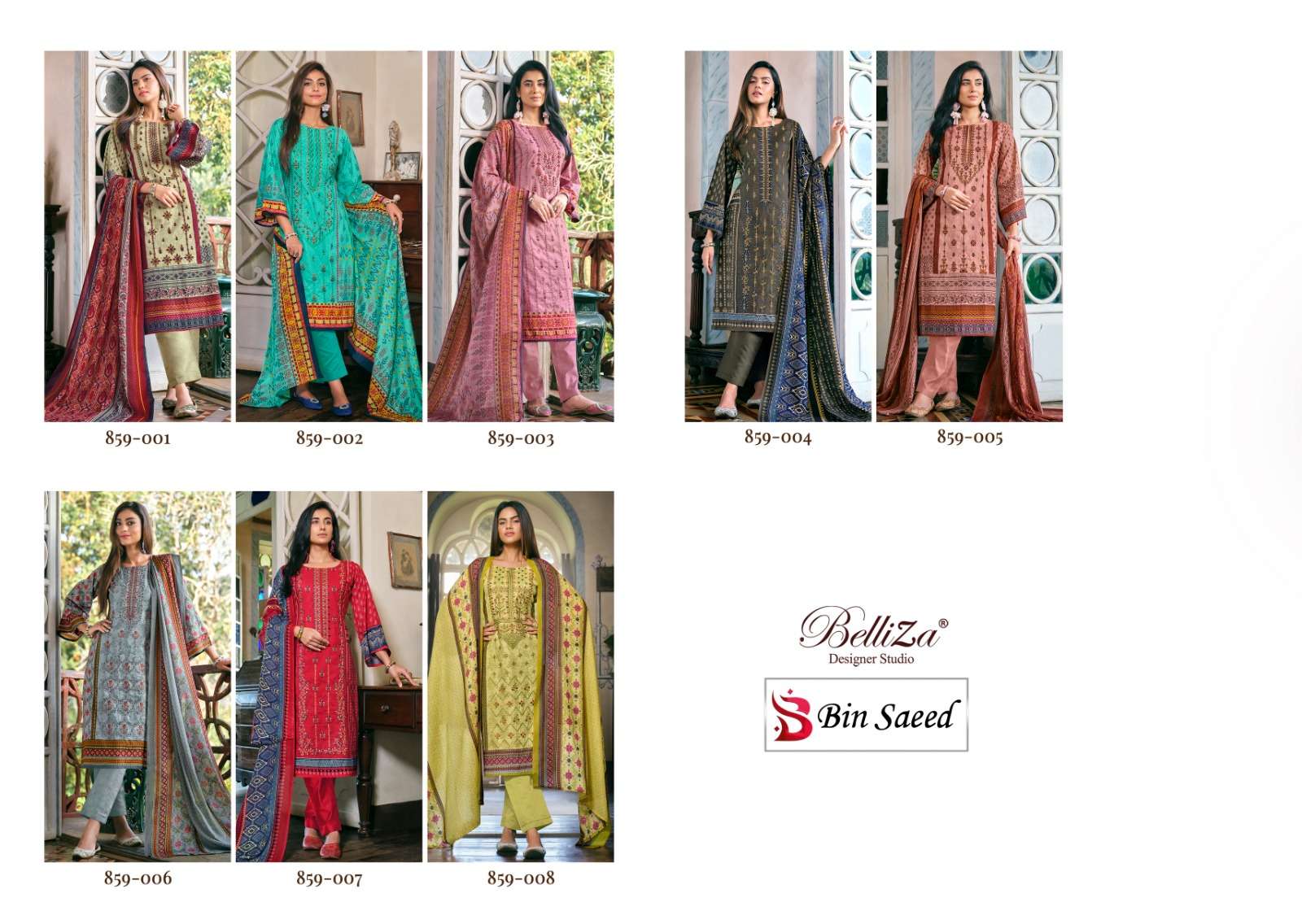 Belliza Bin Saeed Pure Cotton Dress Material Wholesale catalog