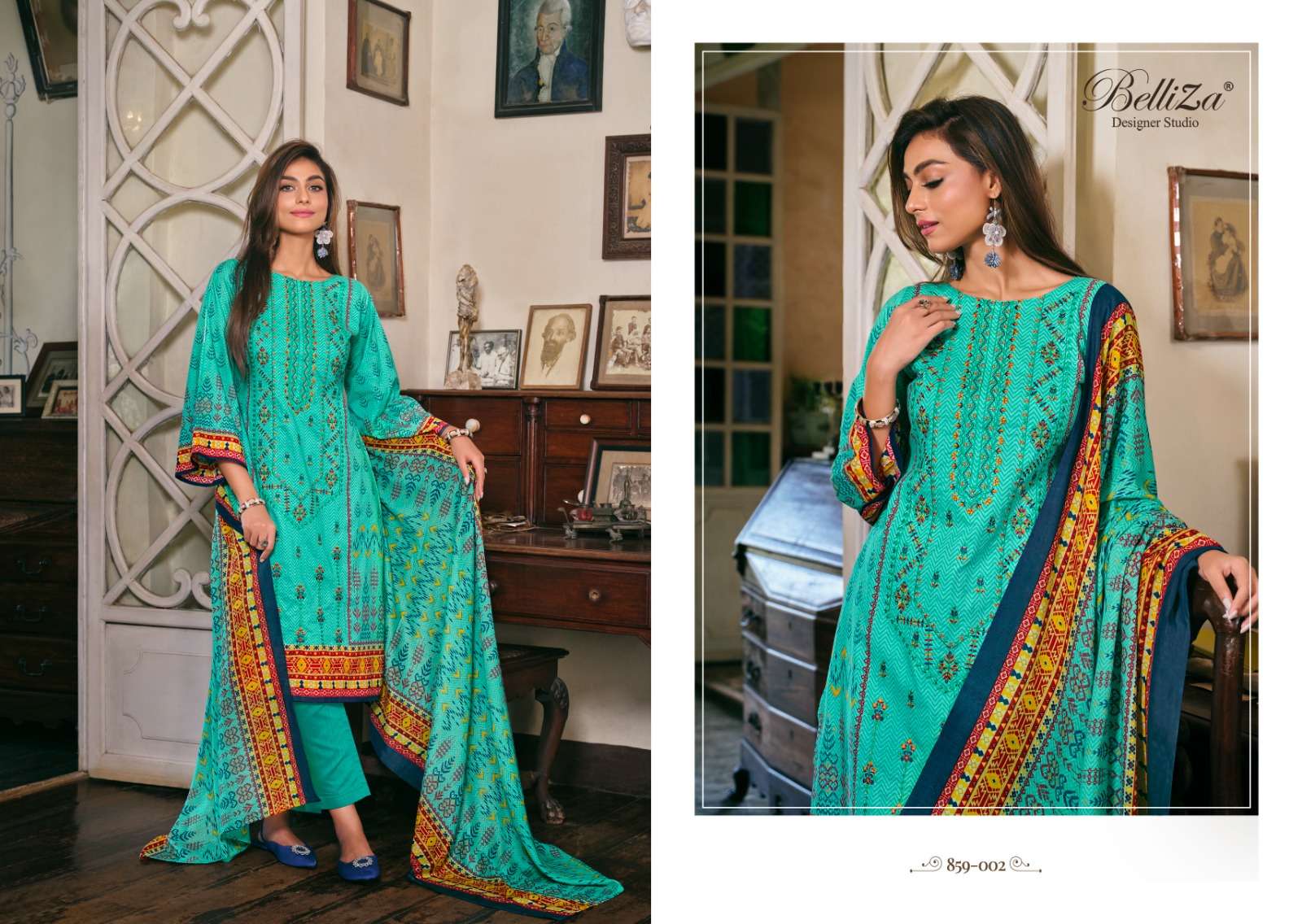 Belliza Bin Saeed Pure Cotton Dress Material Wholesale catalog