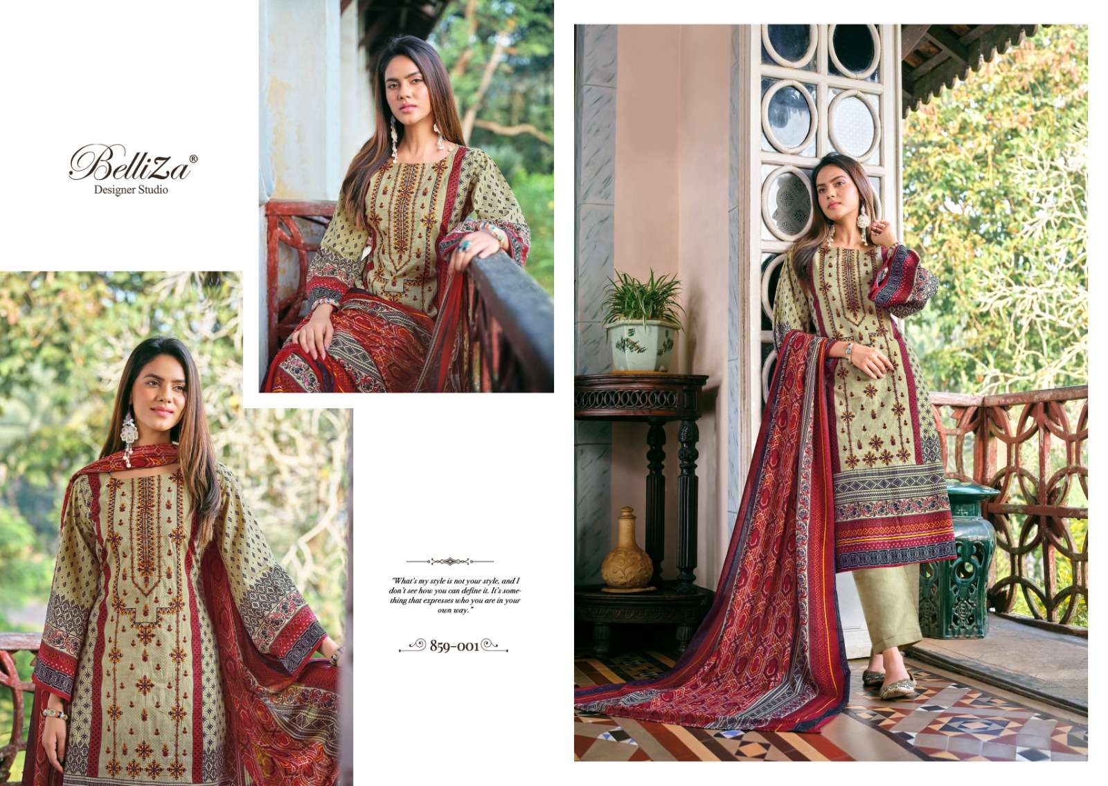 Belliza Bin Saeed Pure Cotton Dress Material Wholesale catalog