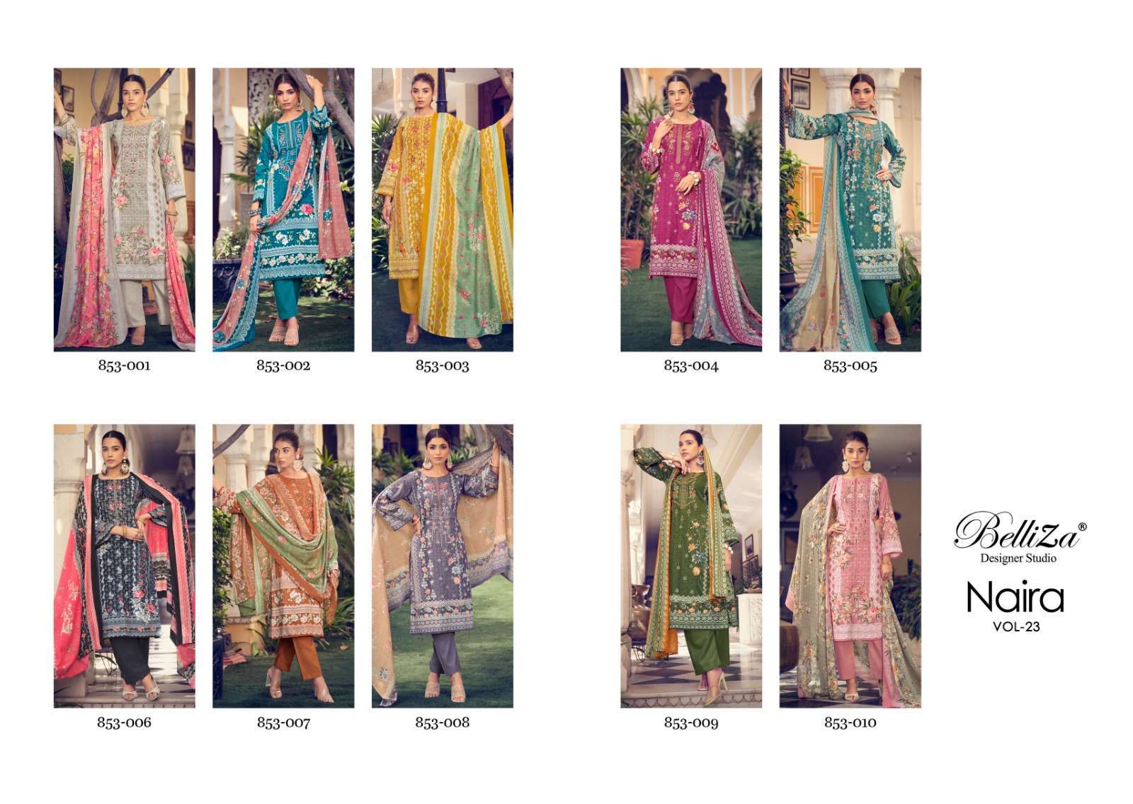 Belliza Designer Studio Naira Vol 23 Cotton Salwar Suit Wholesale catalog