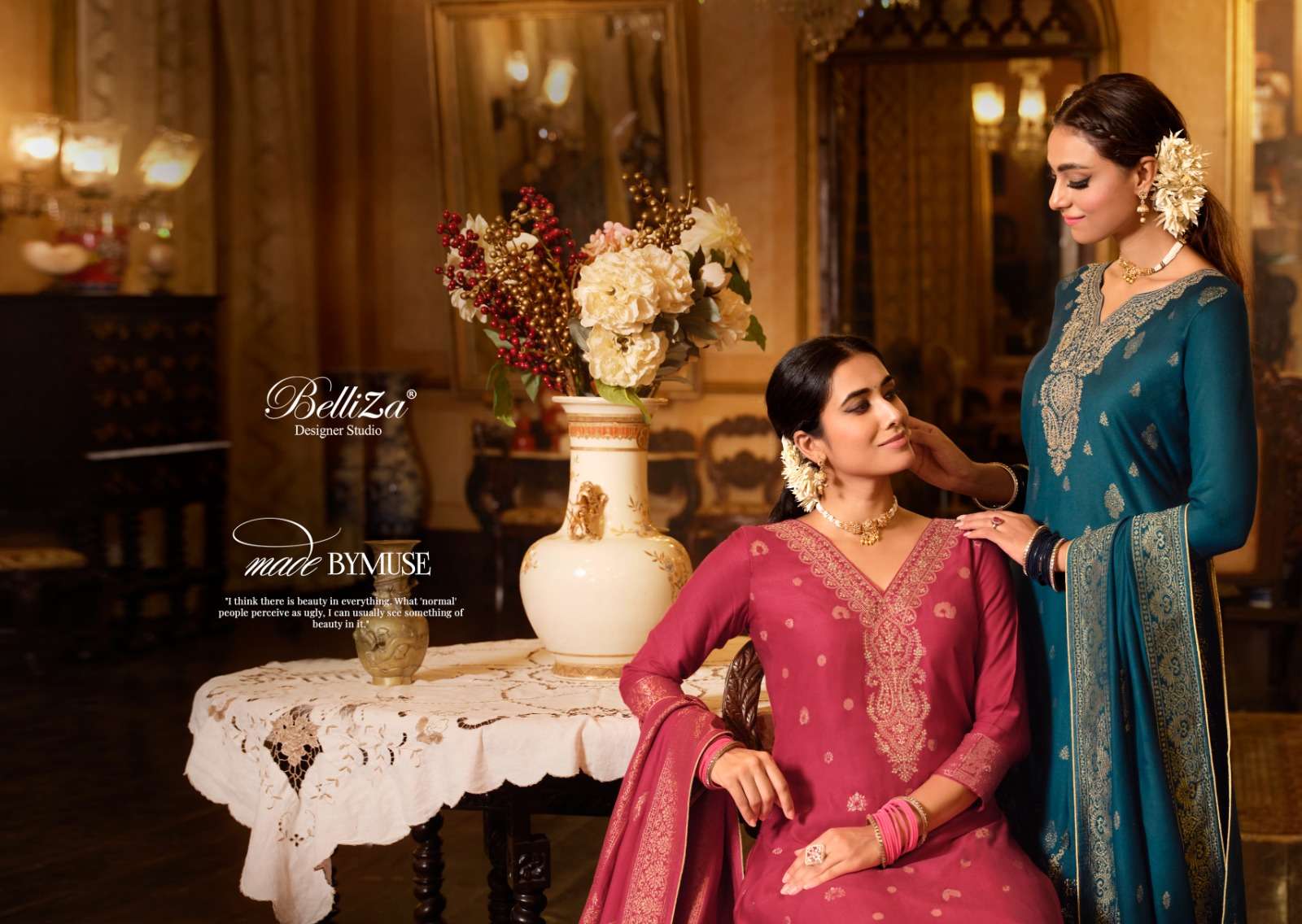 Belliza Gulbahaar Pure Viscose Woollen Pashmina Dress Material Wholesale catalog