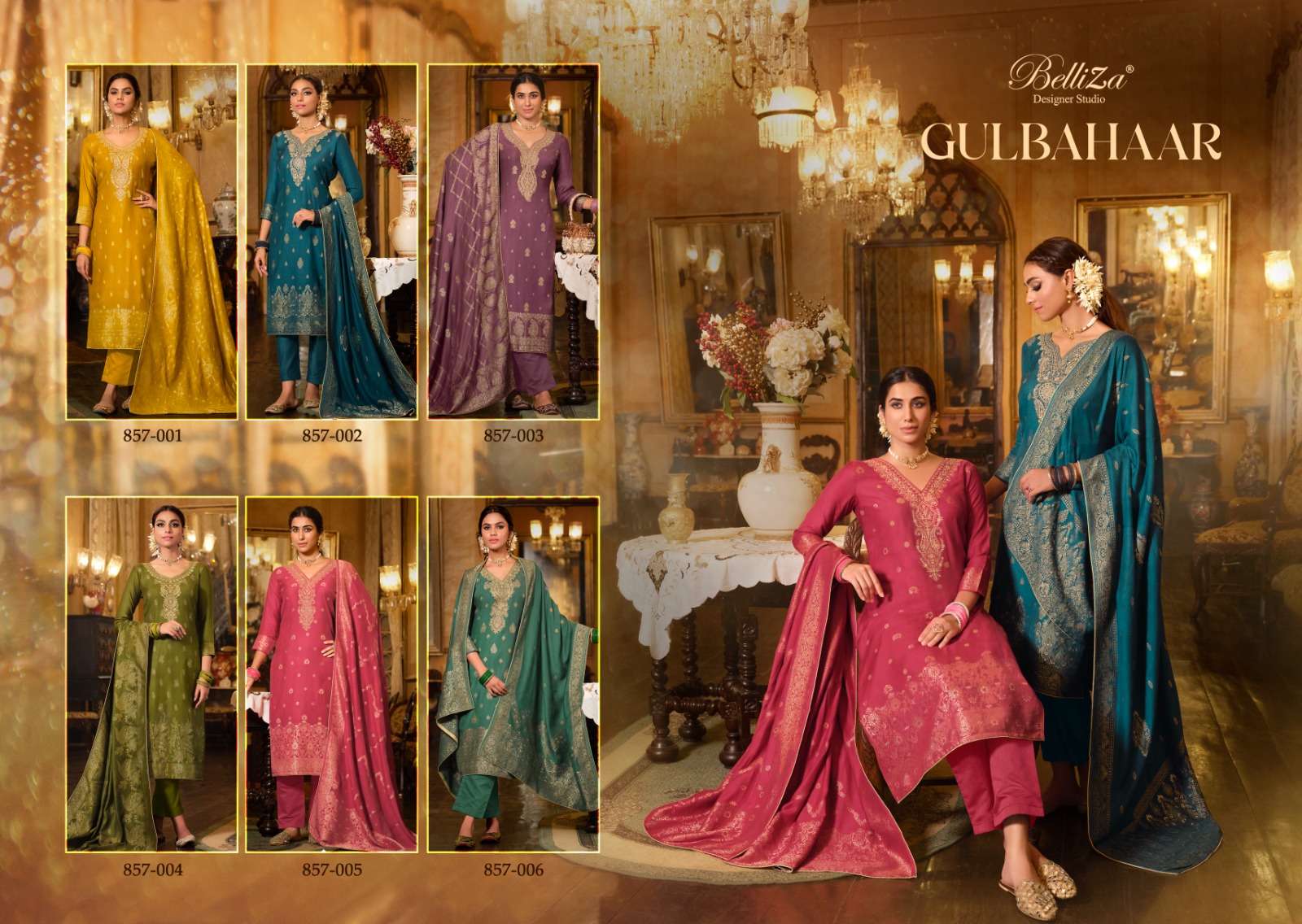 Belliza Gulbahaar Pure Viscose Woollen Pashmina Dress Material Wholesale catalog
