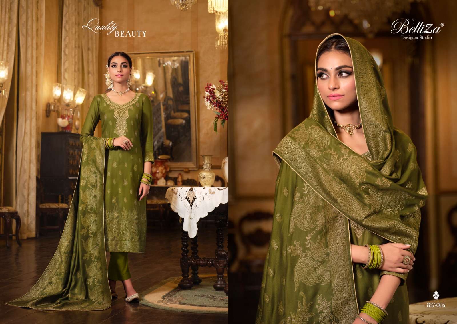 Belliza Gulbahaar Pure Viscose Woollen Pashmina Dress Material Wholesale catalog
