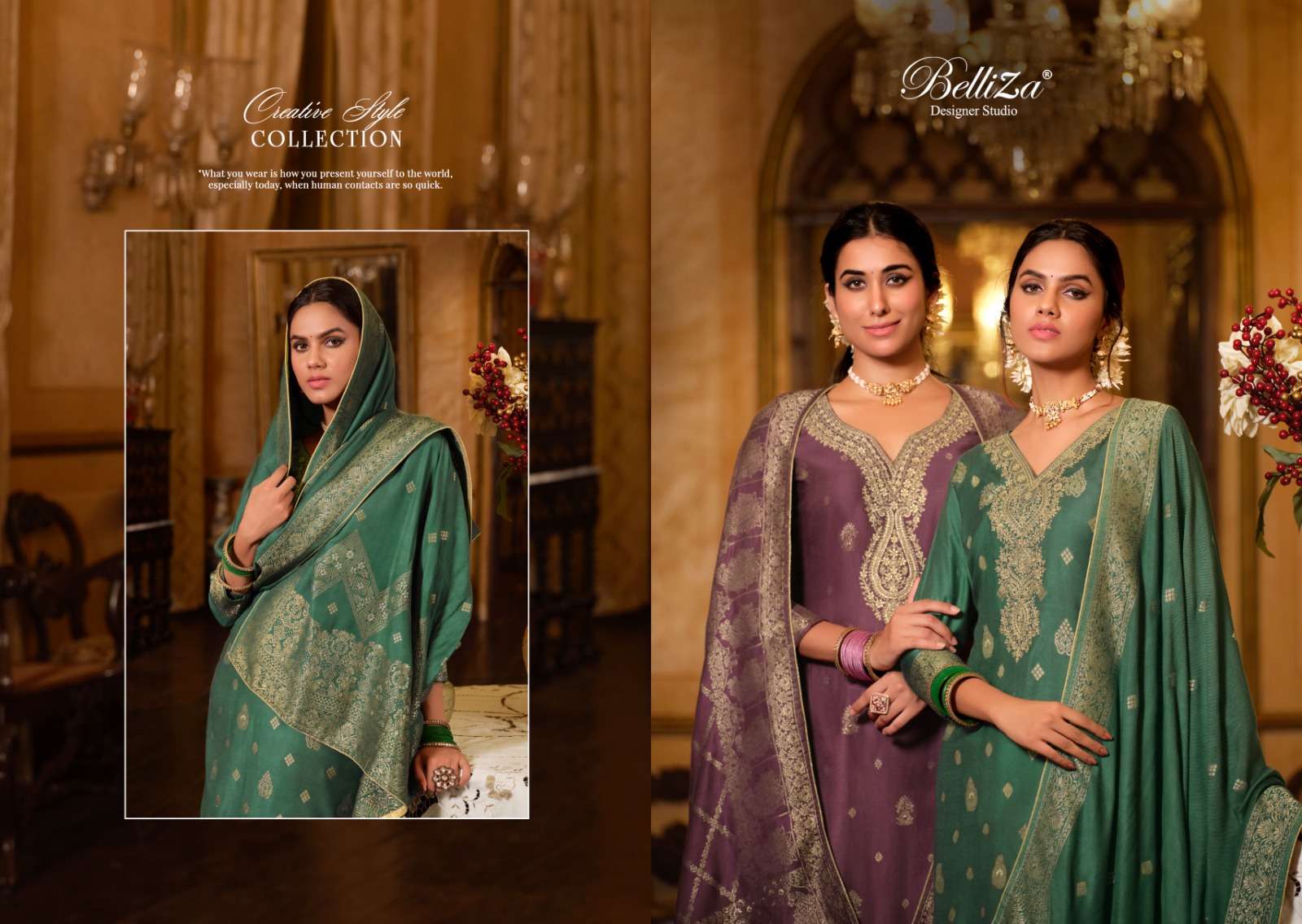 Belliza Gulbahaar Pure Viscose Woollen Pashmina Dress Material Wholesale catalog