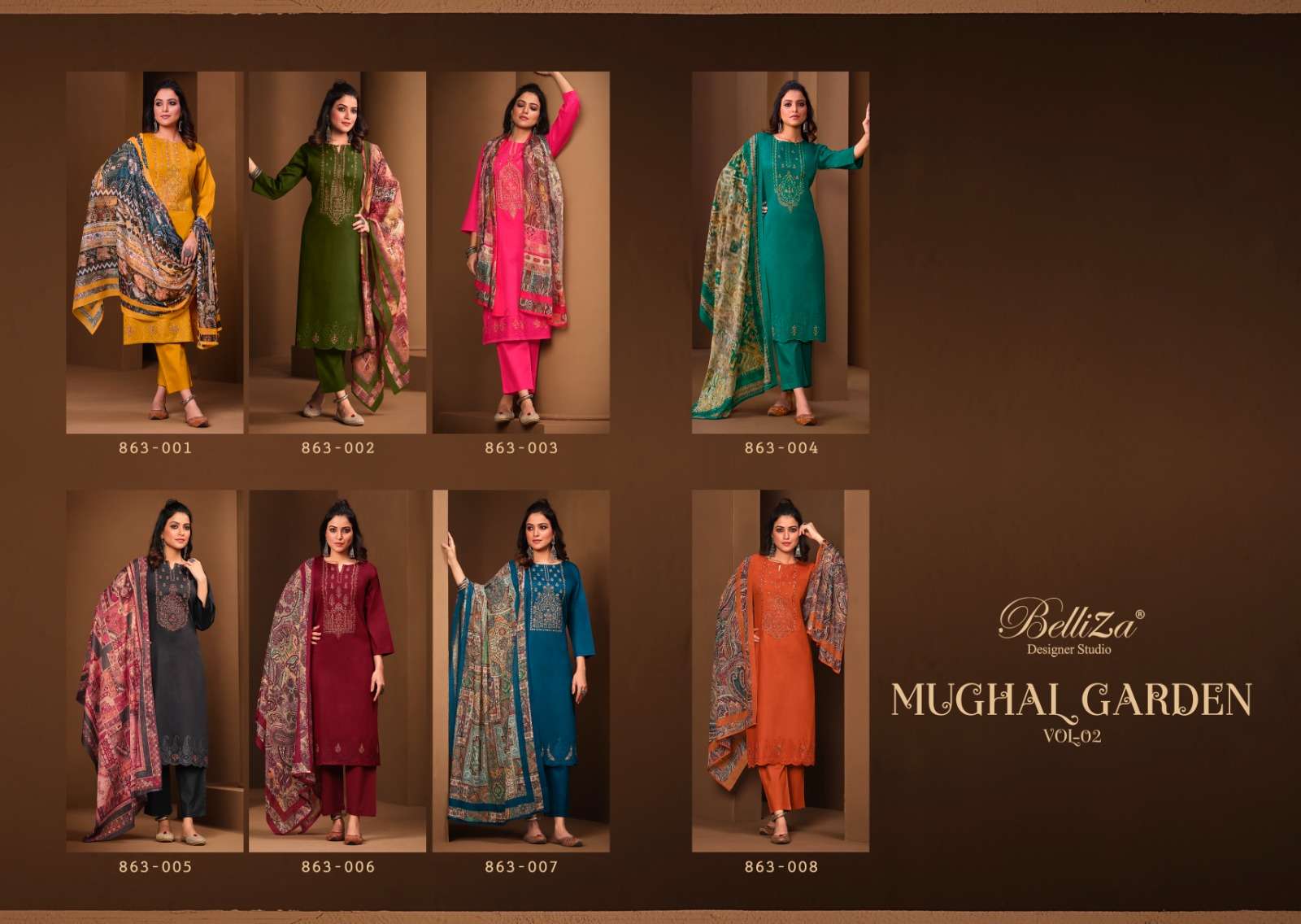 Belliza Mughal Garden Vol 2 Dress Material Wholesale catalog
