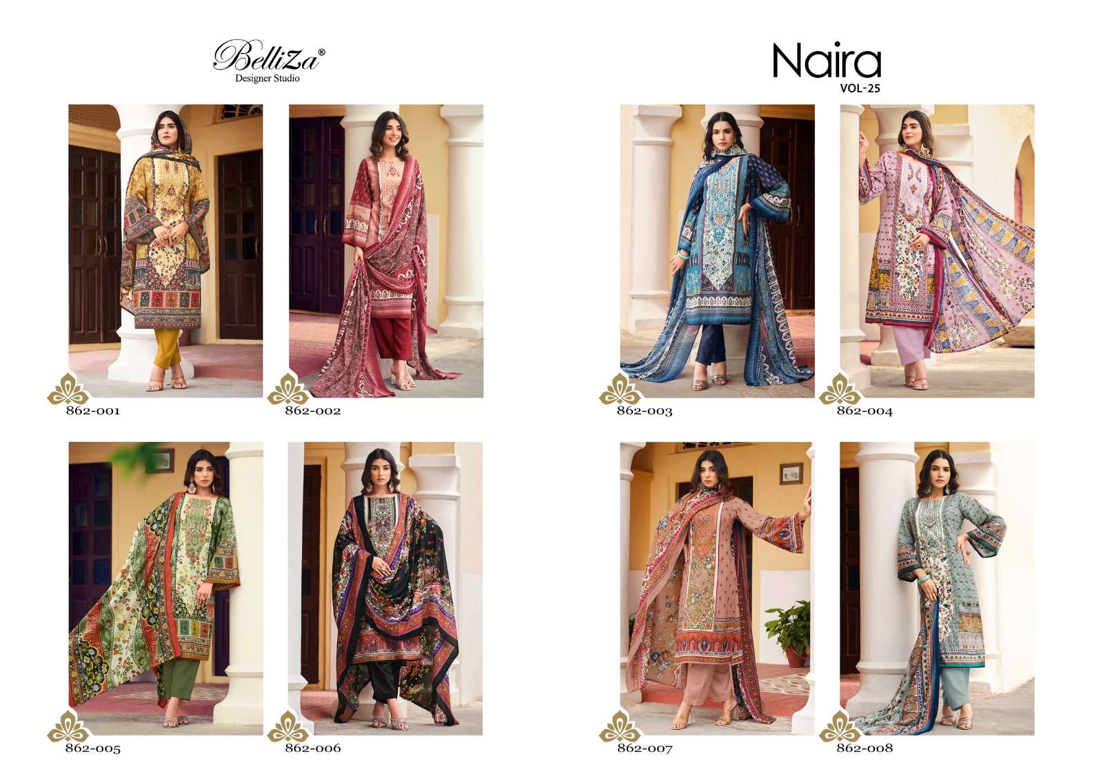 Belliza Naira Vol 25 Dress Material Wholesale catalog