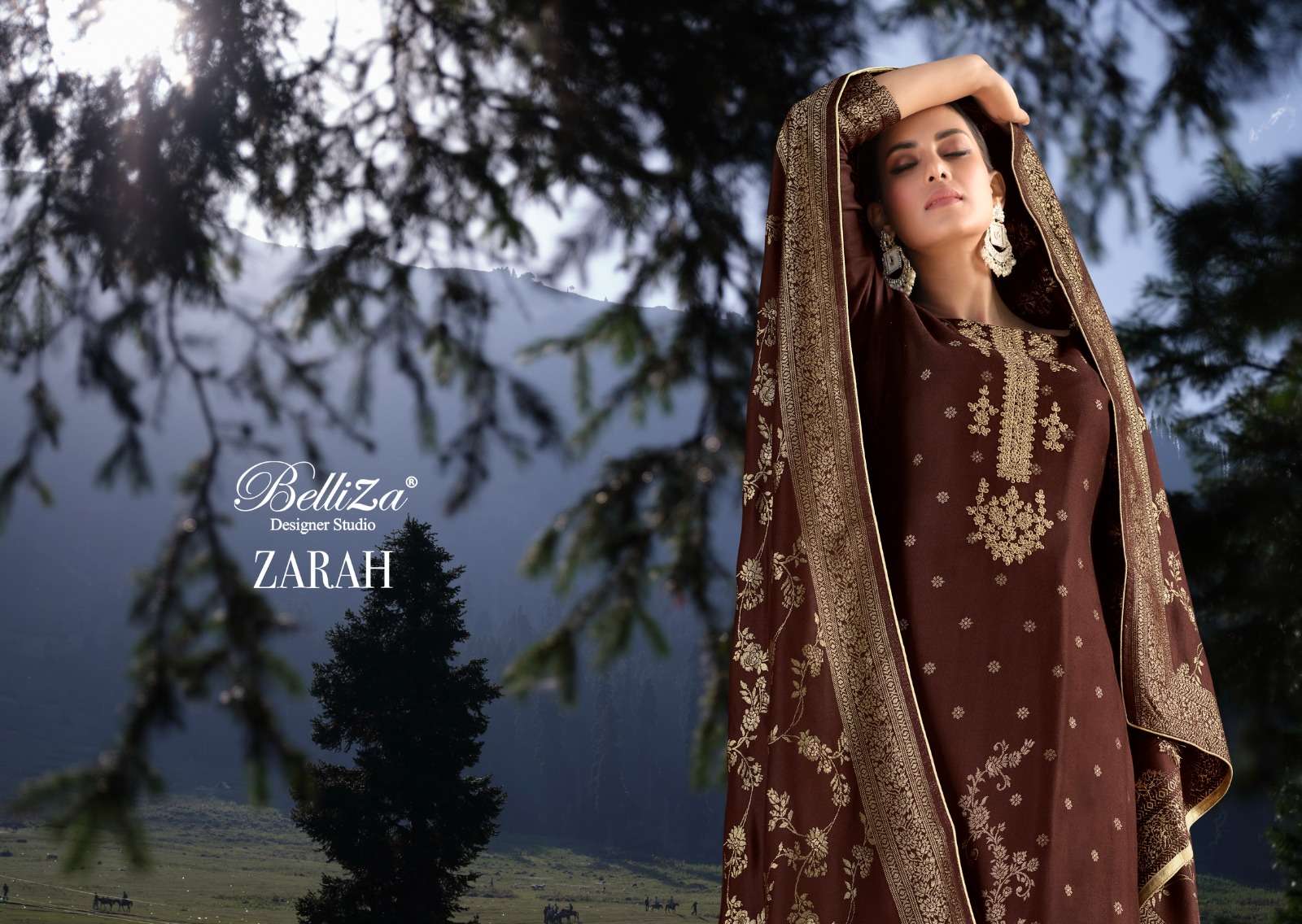 Belliza Zarah Viscose Pashmina Dress Material Wholesale catalog