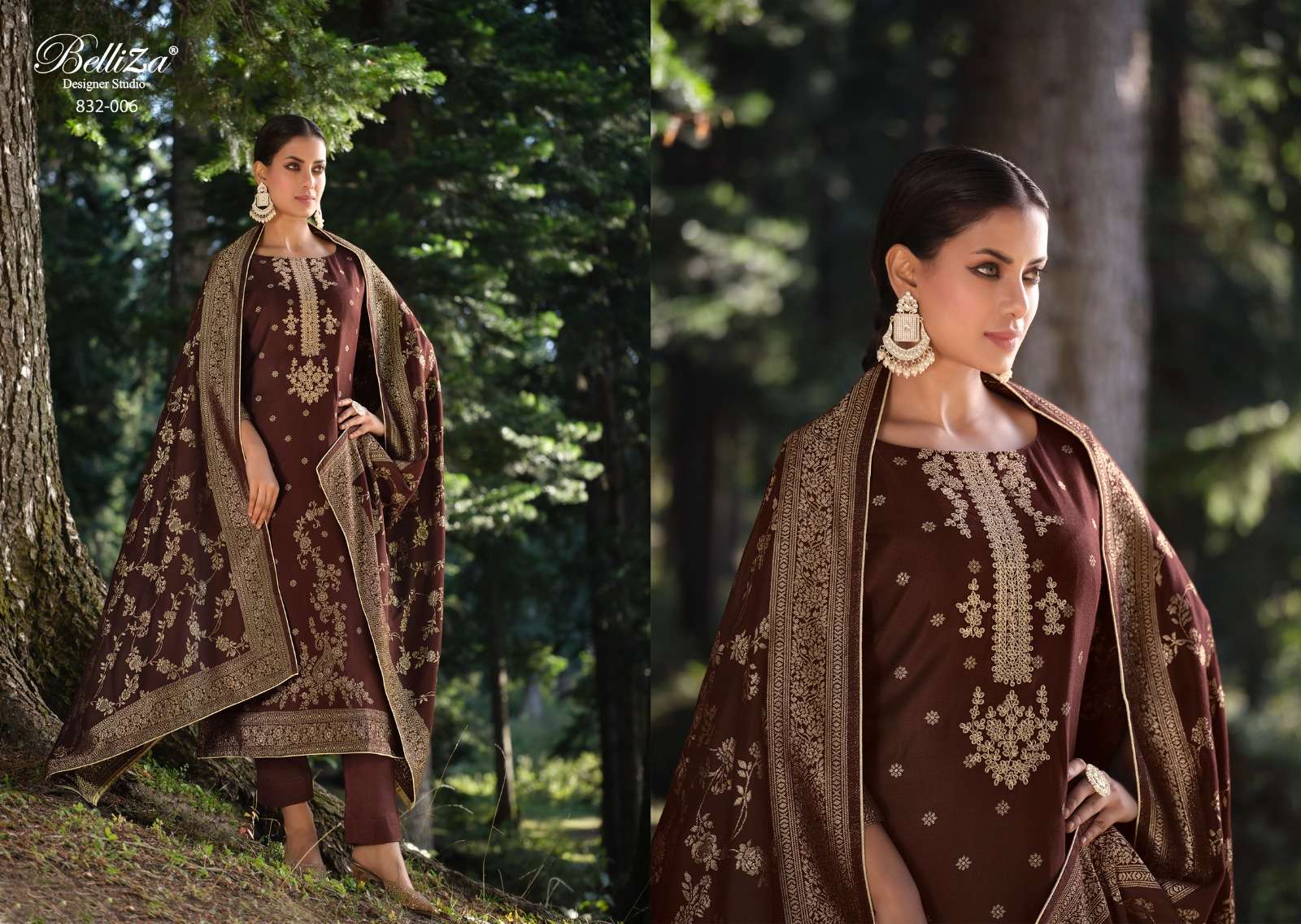 Belliza Zarah Viscose Pashmina Dress Material Wholesale catalog