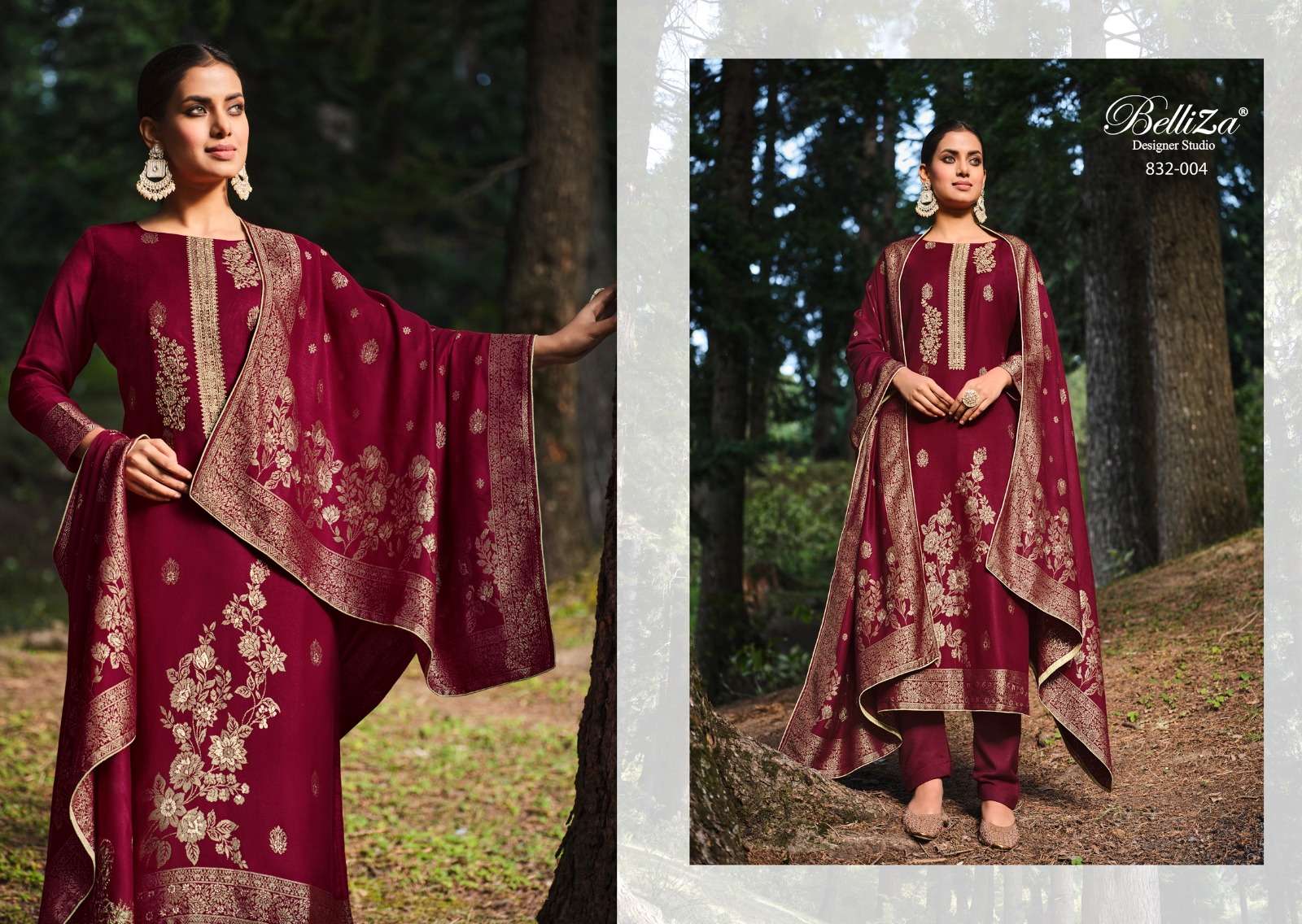 Belliza Zarah Viscose Pashmina Dress Material Wholesale catalog