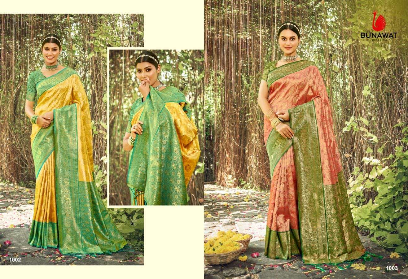 BUNAWAT PUSHP VARSHA Banarasi Silk Saree Wholesale catalog