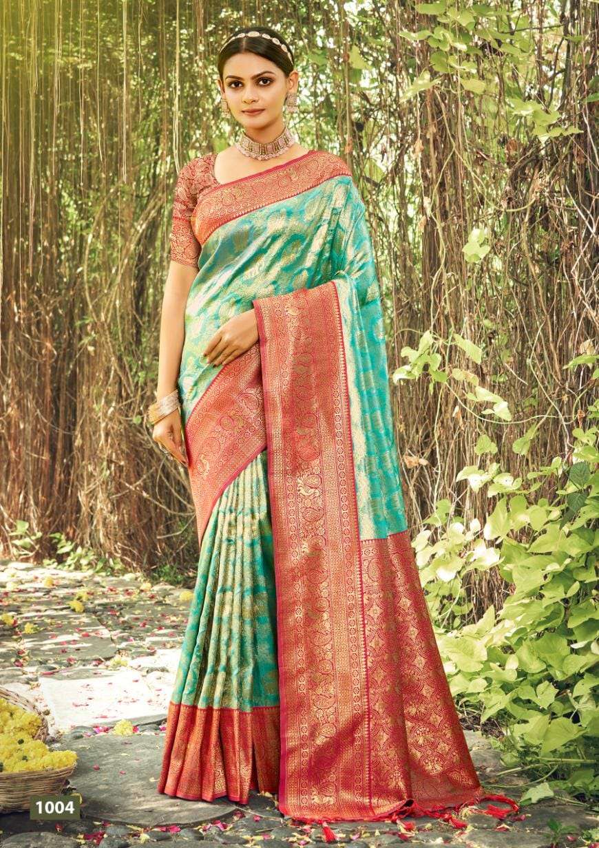 BUNAWAT PUSHP VARSHA Banarasi Silk Saree Wholesale catalog