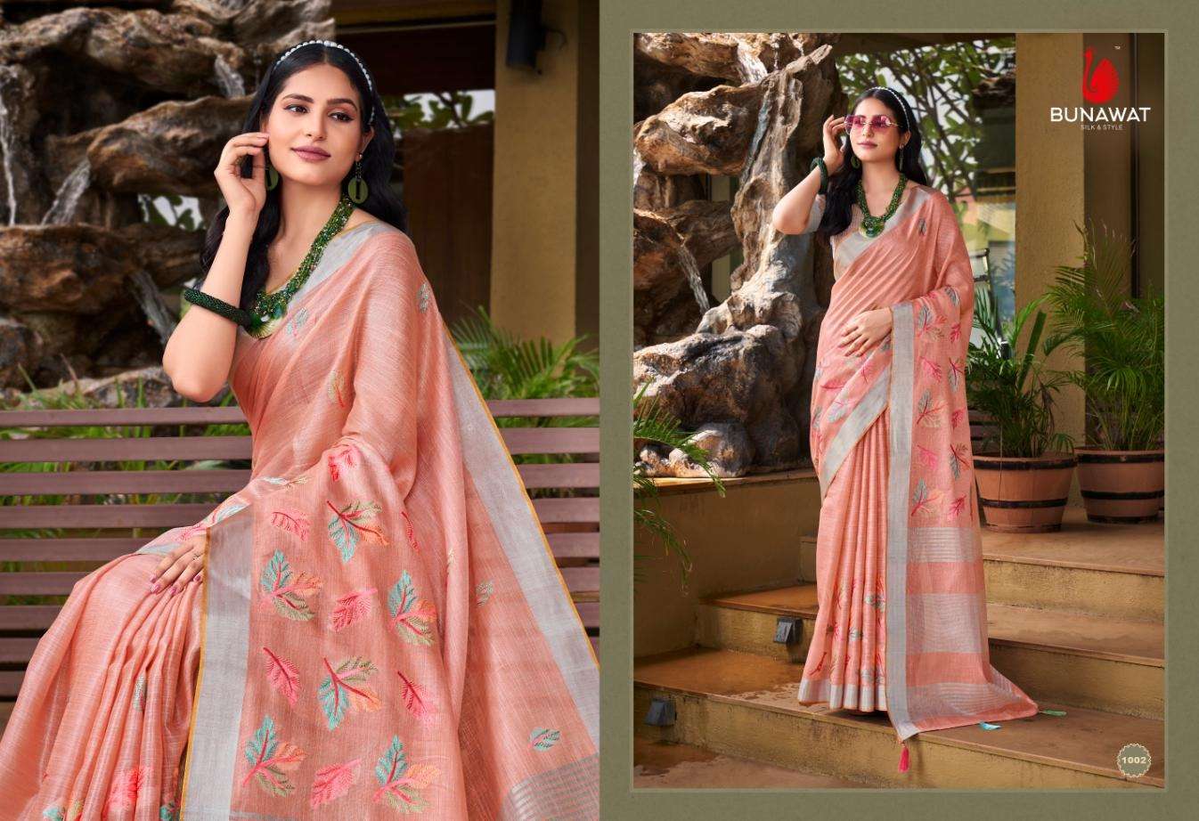 BUNAWAT SITARE Linen Saree Wholesale catalog