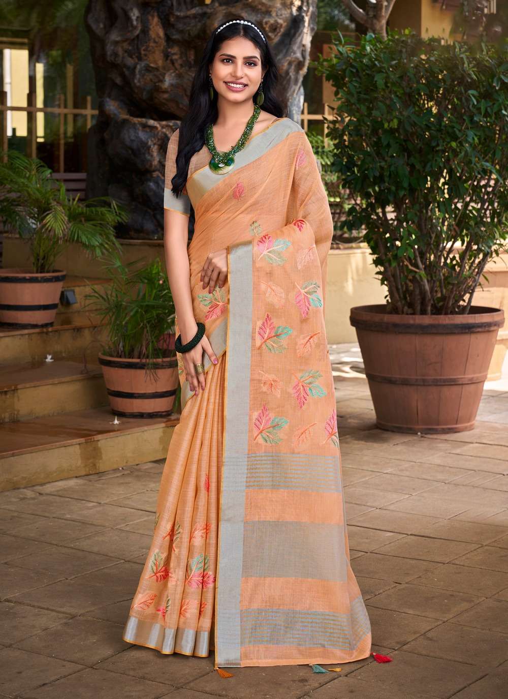 BUNAWAT SITARE Linen Saree Wholesale catalog