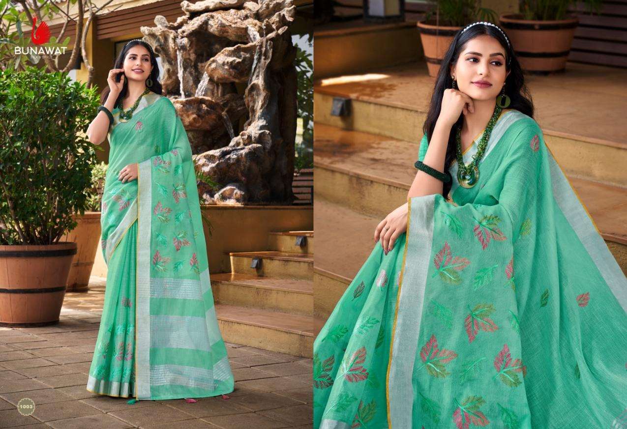 BUNAWAT SITARE Linen Saree Wholesale catalog