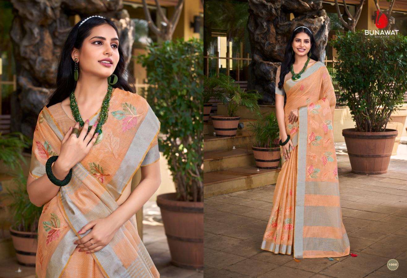 BUNAWAT SITARE Linen Saree Wholesale catalog