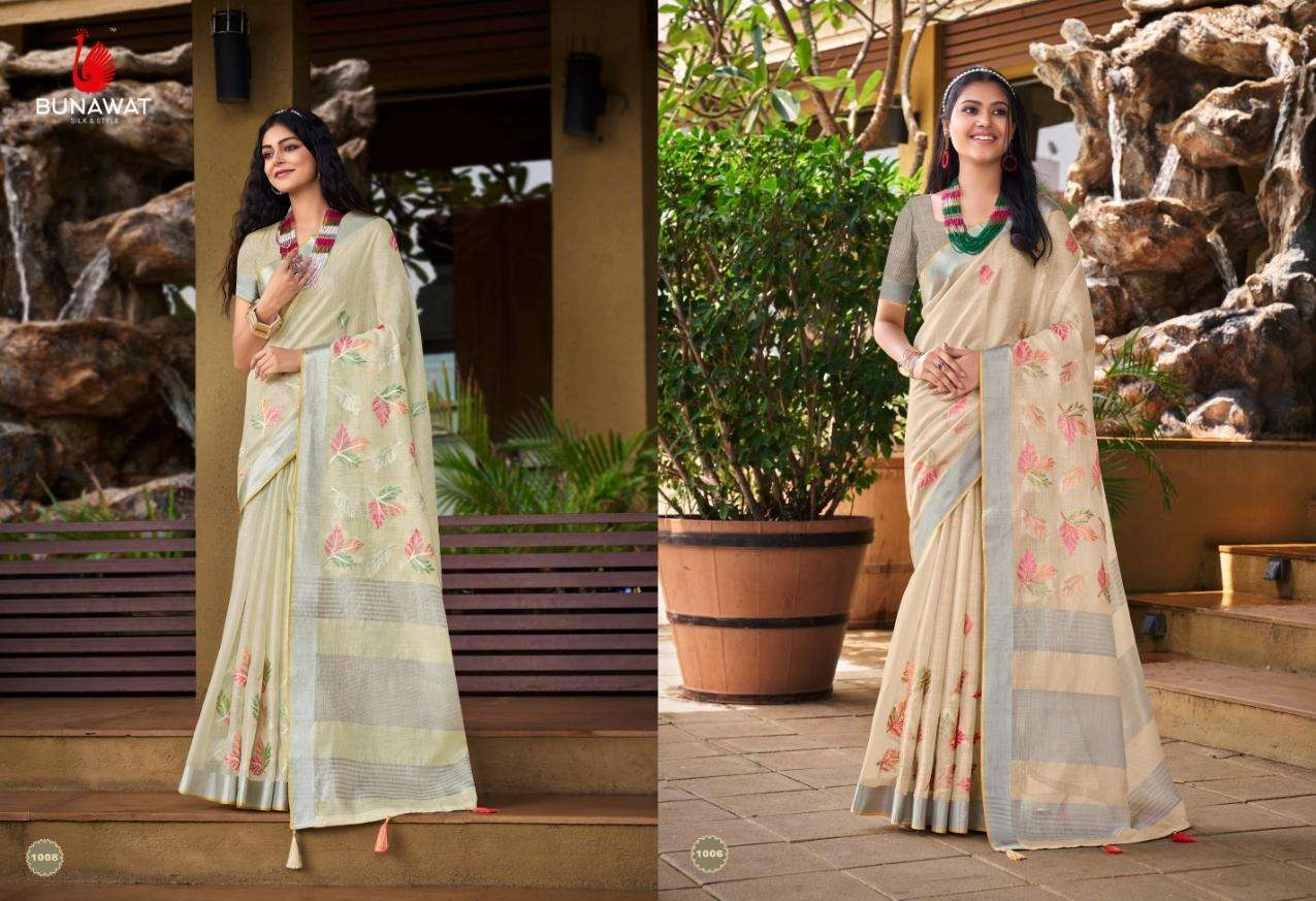 BUNAWAT SITARE Linen Saree Wholesale catalog