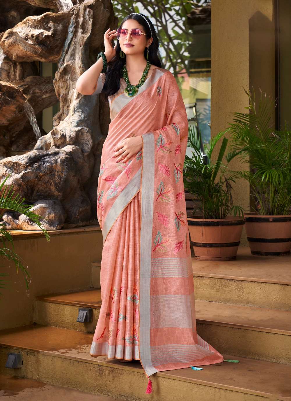 BUNAWAT SITARE Linen Saree Wholesale catalog
