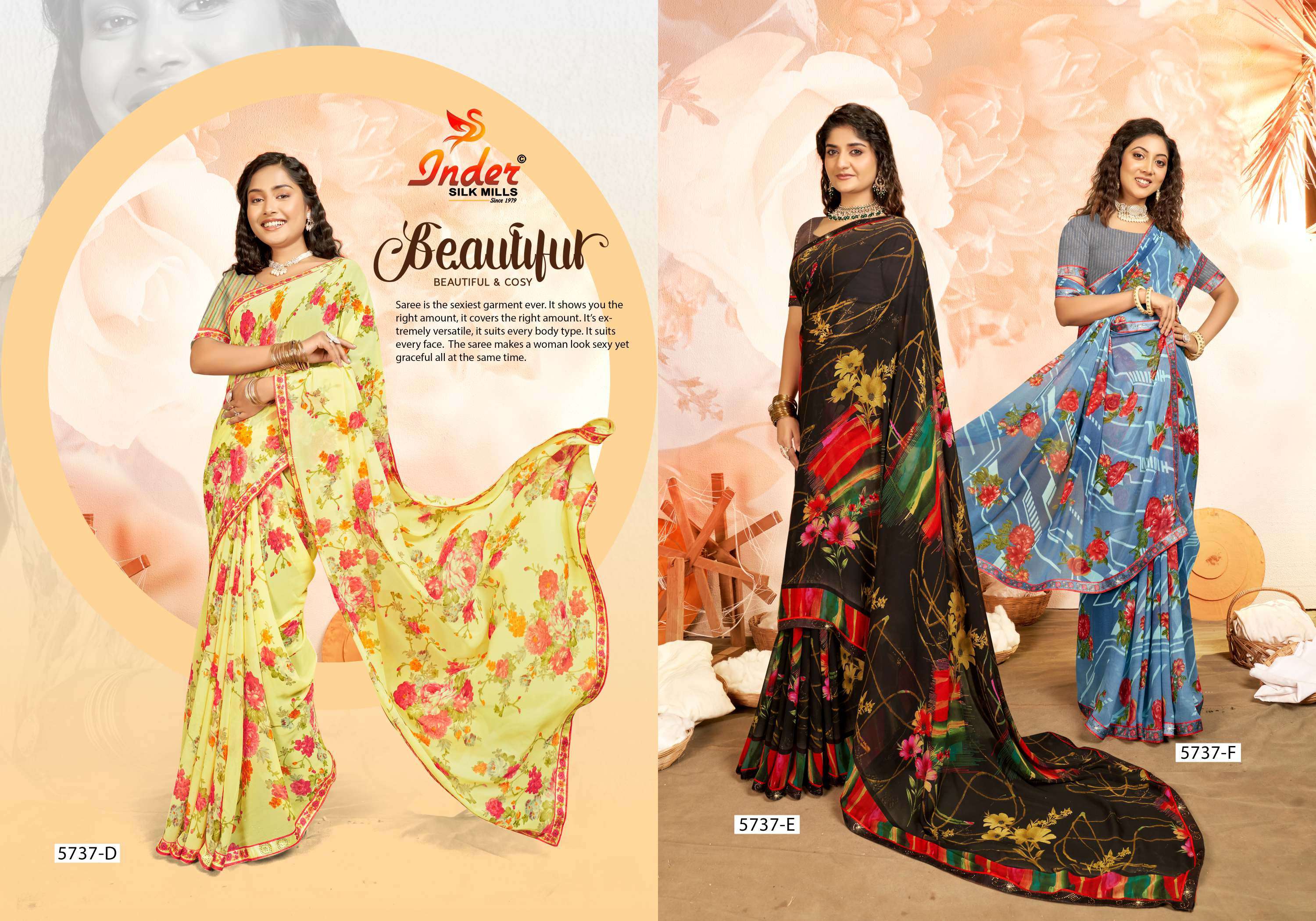 CLASS ROOM INDER SILK MILLS Saree Wholesale catalog