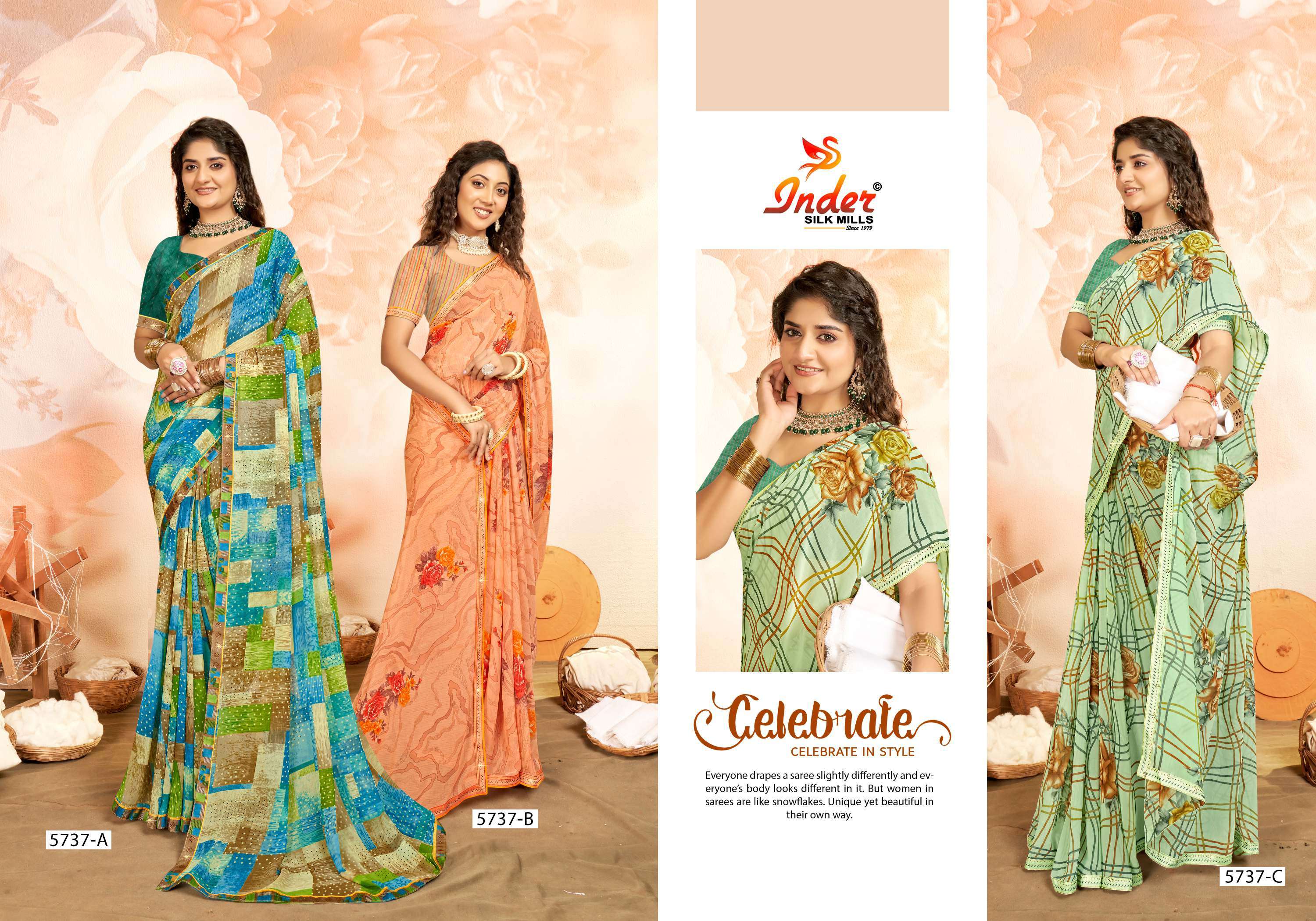 CLASS ROOM INDER SILK MILLS Saree Wholesale catalog