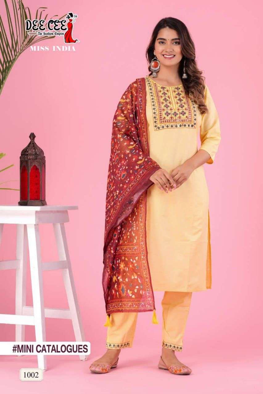 Dee Cee Miss India Kurti Wholesale catalog