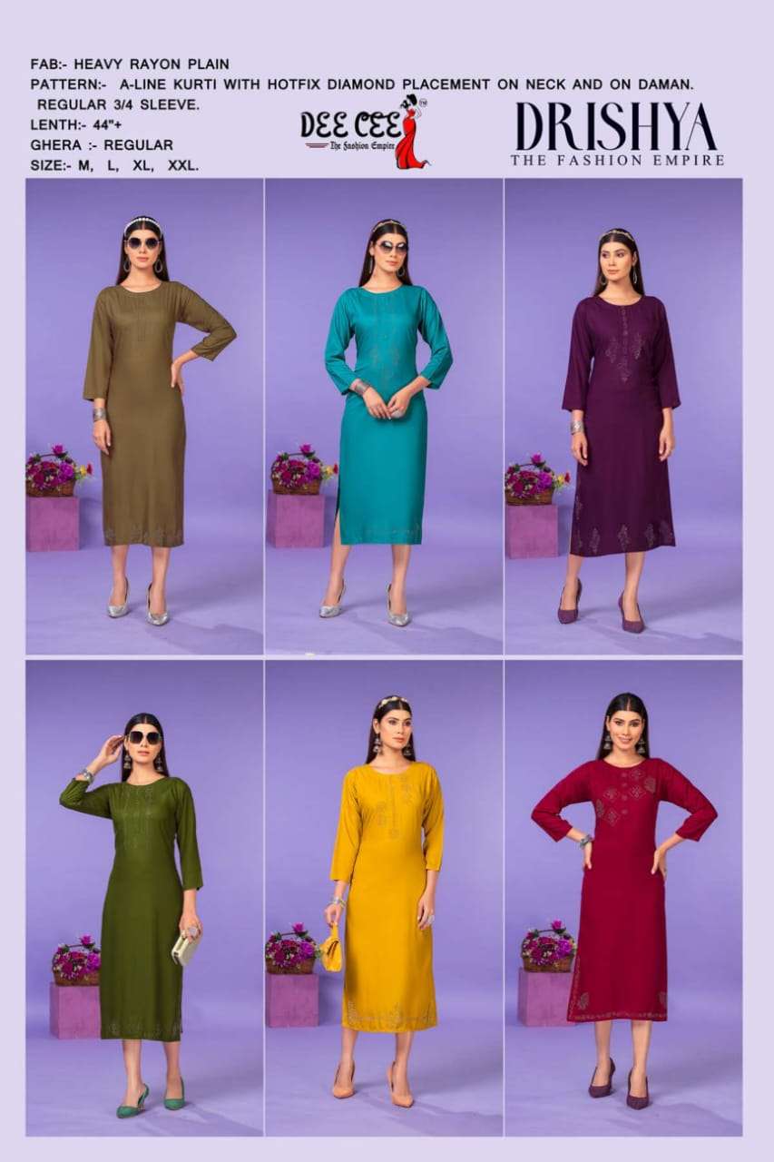 DEECEE DRISHYA Kurti Wholesale catalog
