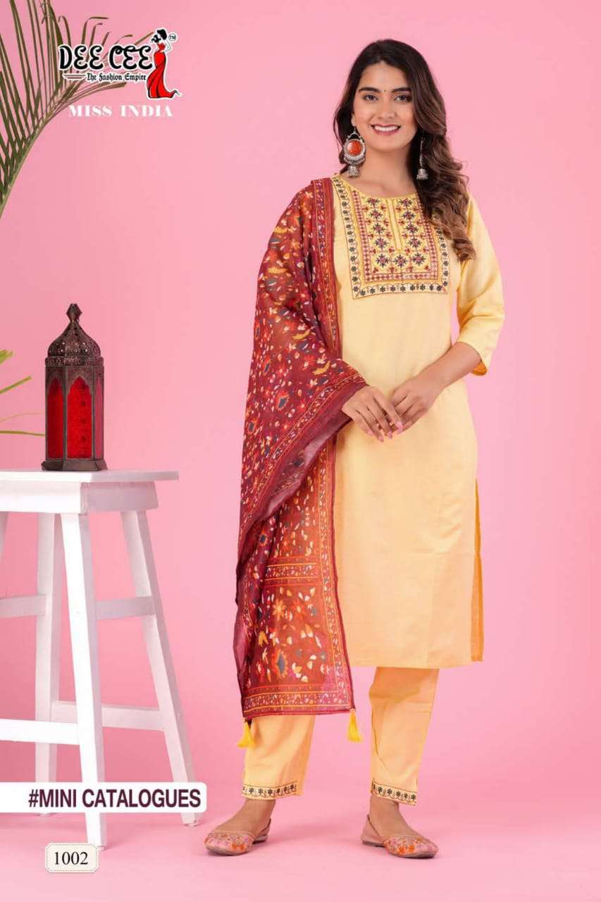 DeeCee MISS INDIA Kurti Wholesale catalog