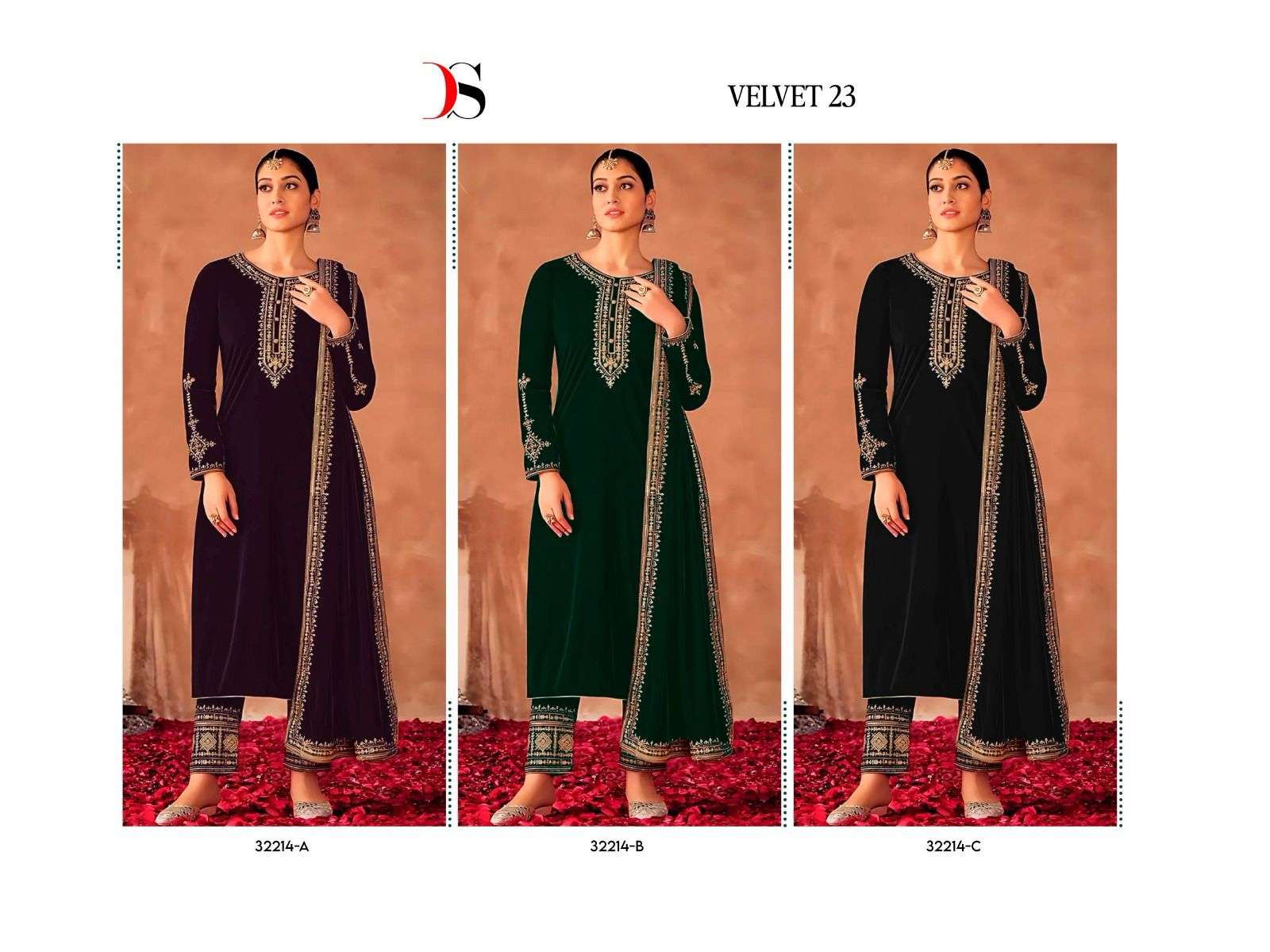 Deepsy 32214 Abc Embroidered Salwar Kameez Wholesale catalog