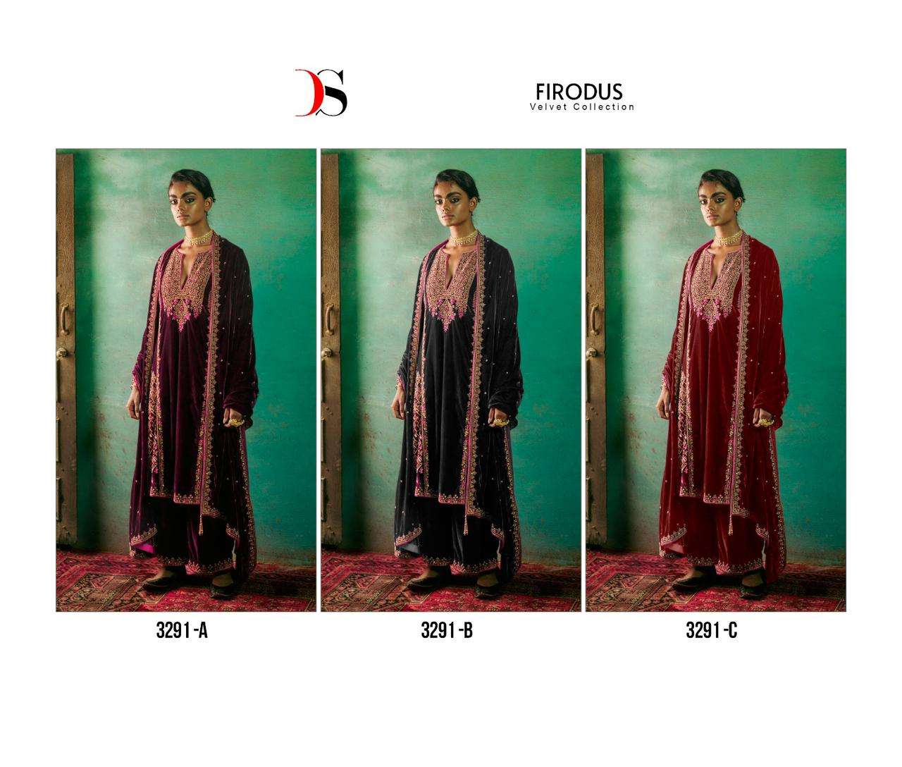 Deepsy Firodus 3291 A To C Pakistani suits Wholesale catalog