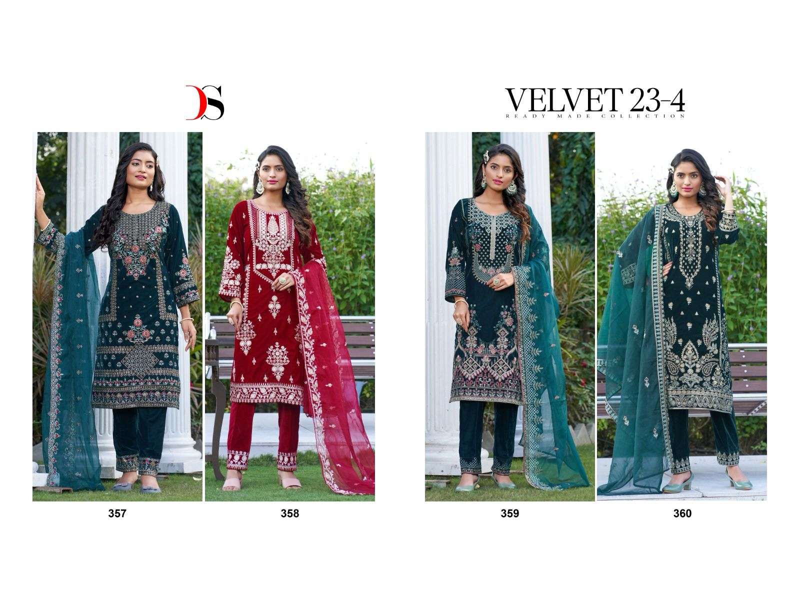 Deepsy Velvet 23-4 Velvet Pakistani Salwar Kameez Wholesale catalog